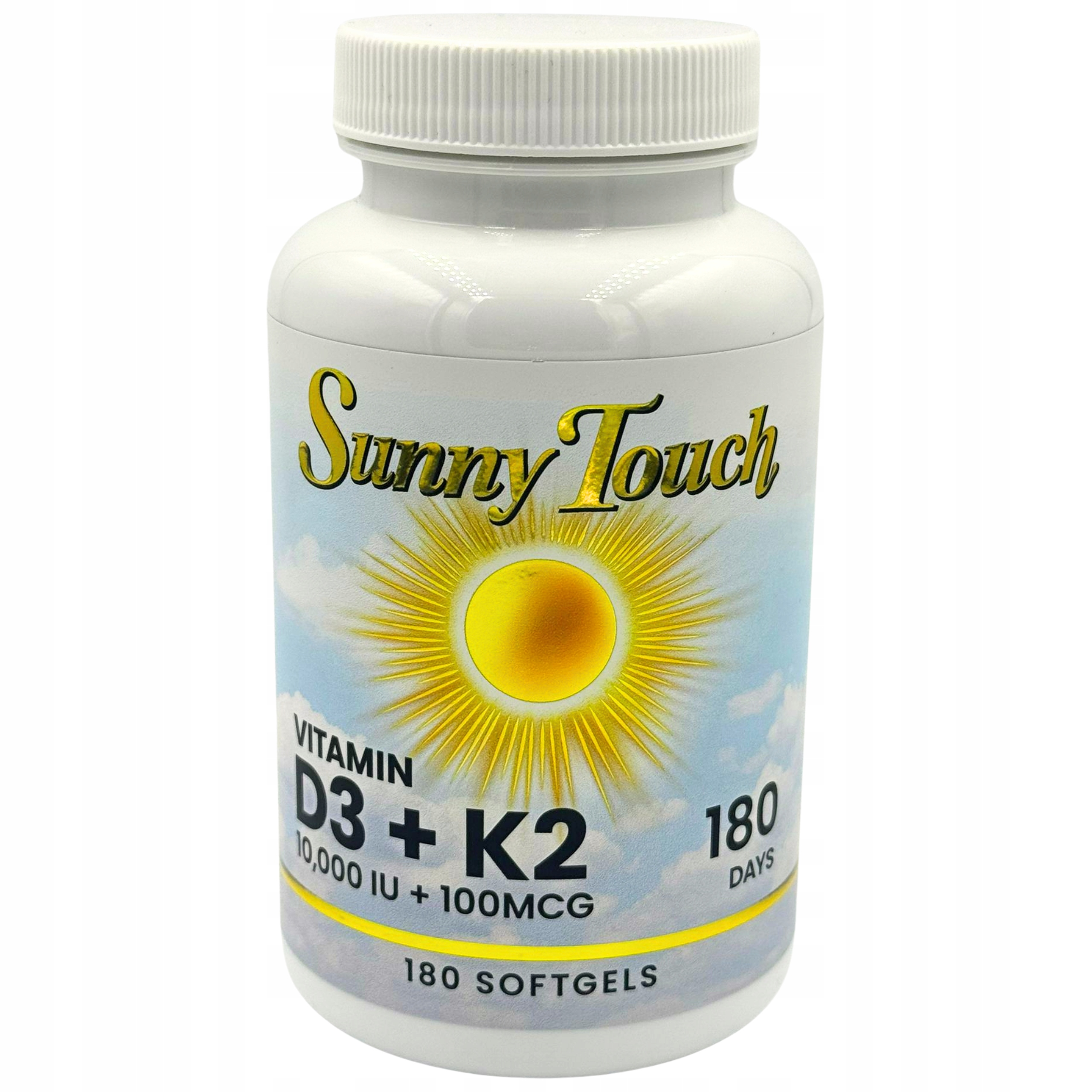 Sunny Touch® Vitamin D3 + K2 – 10 000 IU + 100 mcg 180 Tabletek Żelowych